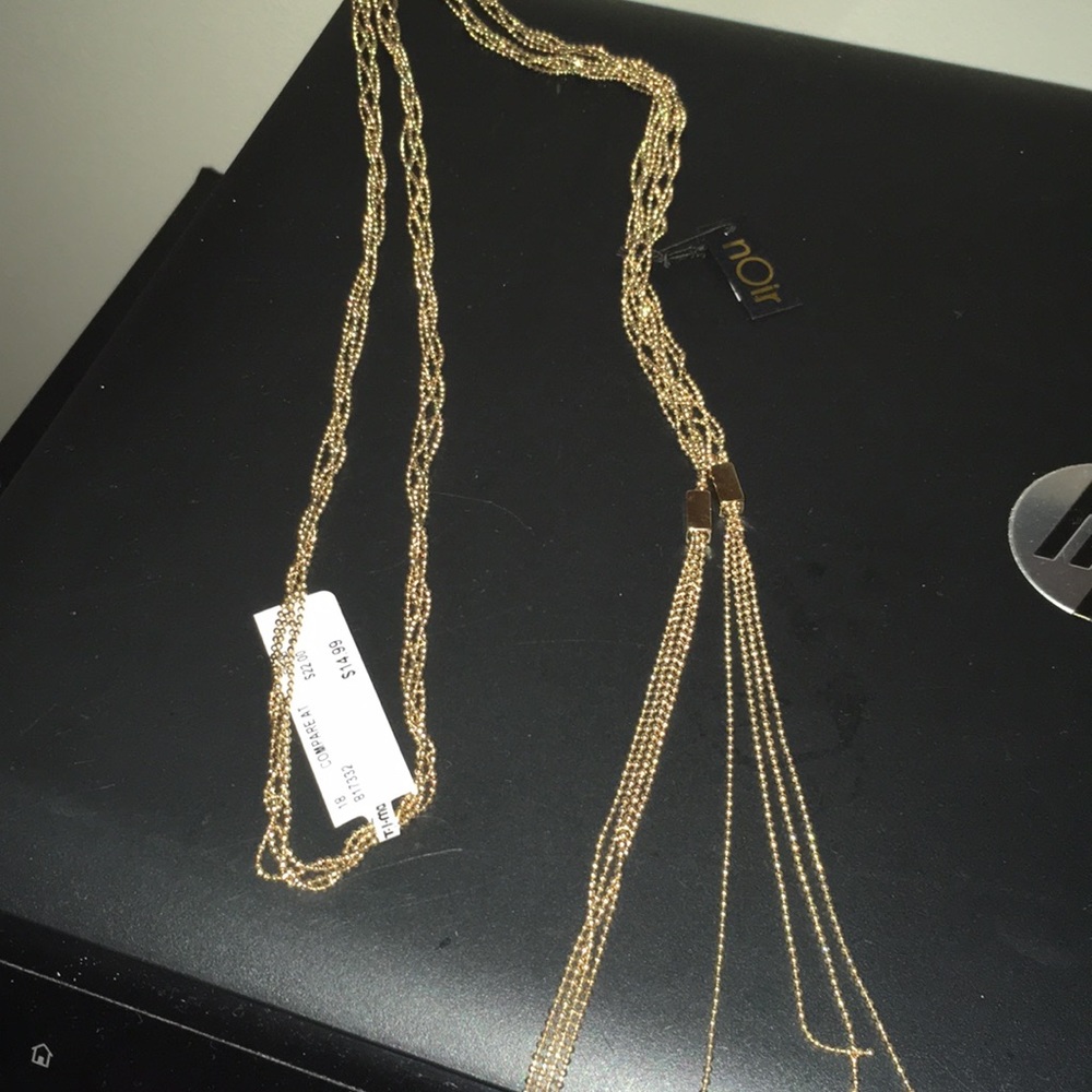 Long nOir Gold Necklace